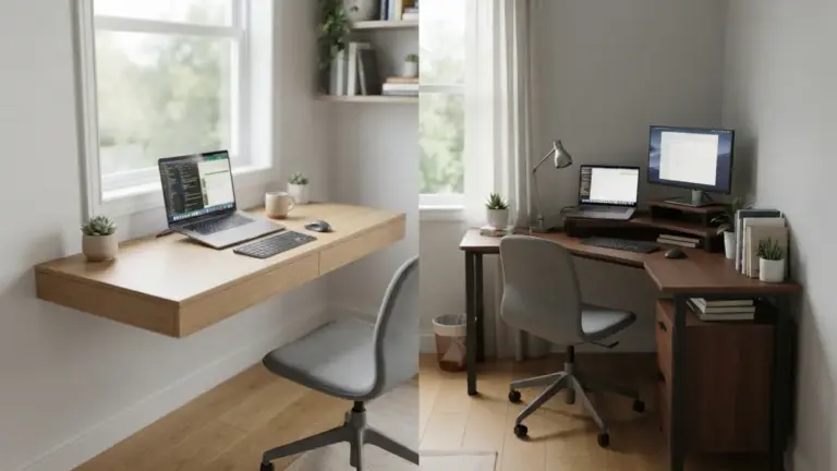 Floating Desk vs Corner Desk Which Saves More Space in a Small Home Office?